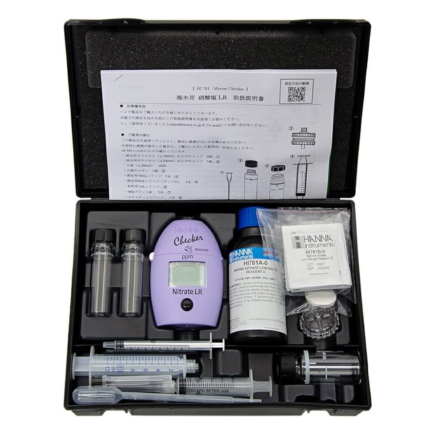 Hanna HI781 Checker 硝酸塩測定器 Hanna Algae Control Kit (713 Phosphate, 781 Nitrate) Checker